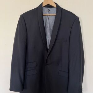 Stacy Adams Gold Mens Gray 44L Blazer Suit Sport Coat Formal Career Old Money